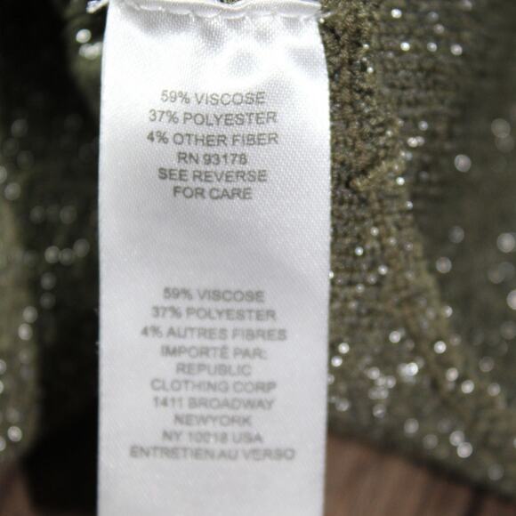 House of Harlow 1960 Sparkle Long Sleeve Bodice Top Sweater Disco Goth Medium - Picture 7 of 13